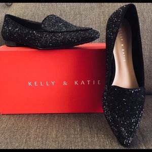 Kelly & Kate Glitter Pointed Flats